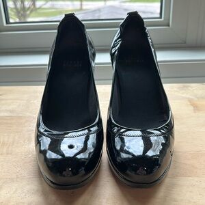 Stuart Weitzman black patent leather pump